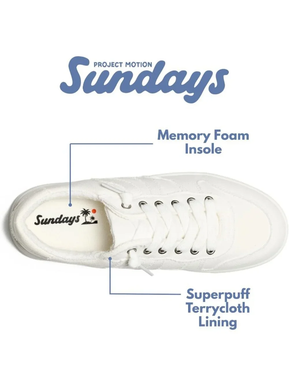 Women's Off White Denim Memory Foam Insole Non Slip and Lightweight Sneakers